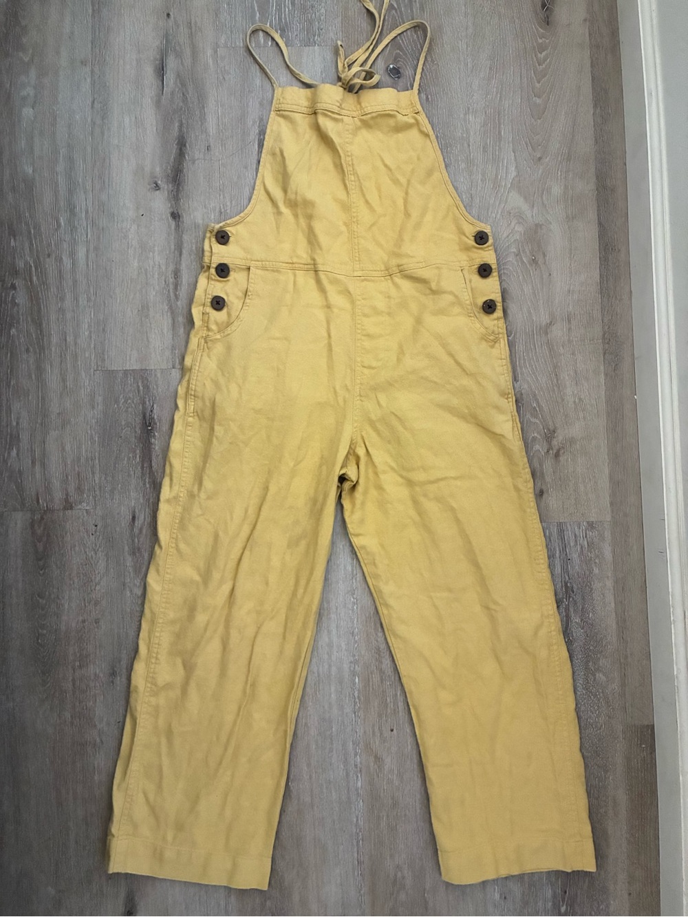 Rip Curl  Surf Jumpsuit Yellow Overalls with Button Details S